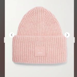 Acne studios face patch knitted beanie NWT